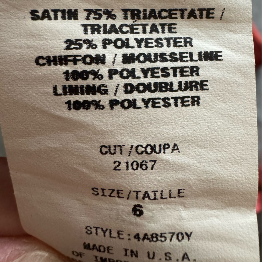 A.B.S. Allen Schwartz Copper Satin Pleated Cocktail Dress Size 6 Wedding Formal - Picture 13 of 13
